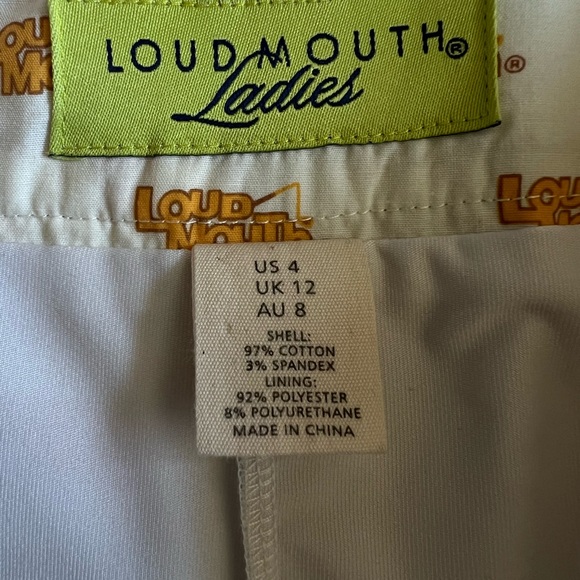 Loudmouth Women’s Vintage Argyle Red Blue Mini Golf Skirt Skort w/Pockets Size 4 - Picture 6 of 11